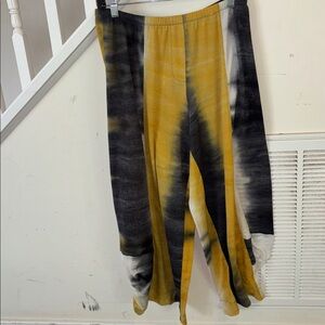 Alembika pants wide leg tie dye capri gauchos